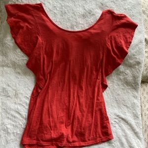 Butterfly sleeve maternity top